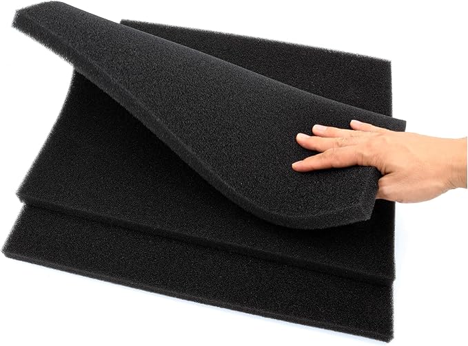 Aquarium Filter Bio Sponge Pad, Foam Sponges Filter Media, Cut fit it Filter Accessories for Fish Tanks and Ponds (18"x18"x0.8" (50PPI) 2 Pack)
