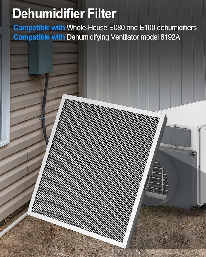 WUMZIJ 1PC 5881 Dehumidifier Filter MERV 8 Washable Compatible with Whole-House Dehumidifiers Models E100 E080 and Dehumidifying Ventilator 8192A, 12x13.5x1