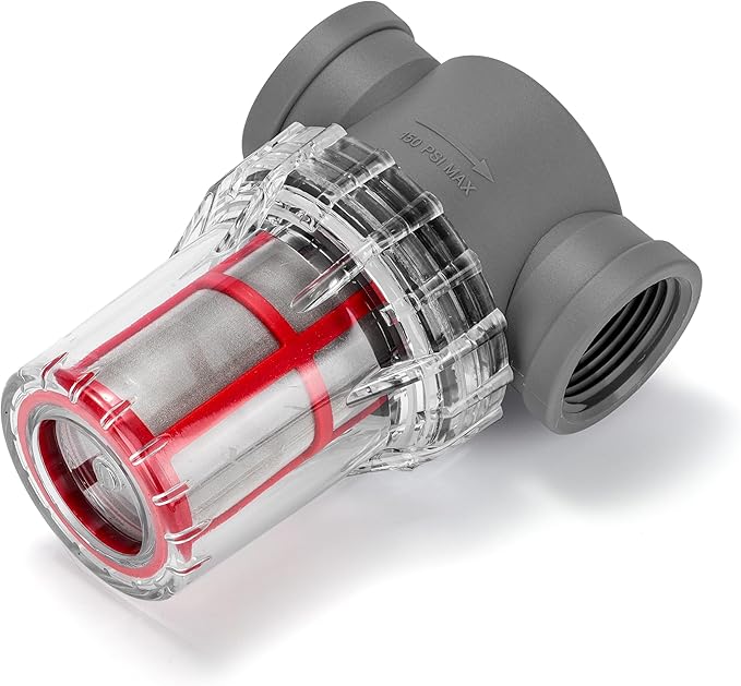 1'' Female NPT in-Line Strainer - Garden Hose Filter for High Pressure Washer, Sediment Filter with 200 Mesh Stainless Steel Screen (1'' 200 Mesh)