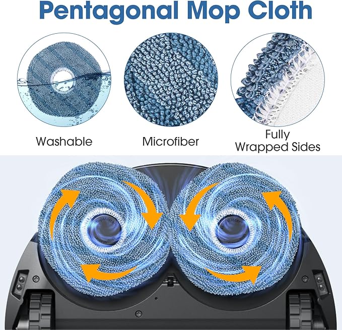 21-Pack X10 Pro Omni Replacement Accessories Kit Compatible with Eufy X10 Pro Omni Robot Vacuum Cleaner Includes Main Brushes, Filters, Dust Bags, Mop Pads, Side Brushes, Cleaning Tools