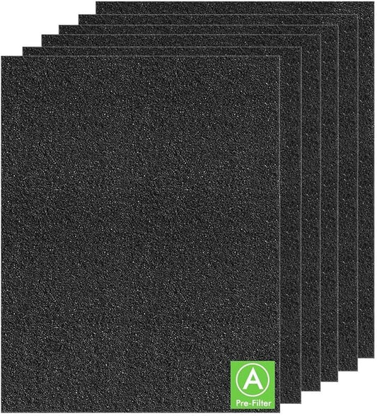 Dekiru Activated Carbon Filter Precut for HPA300 Prefilter Compatible with Honeywell Air Purifier Filter Replacement, Fit for Easy Installation Advanced Filters (6 Pack)