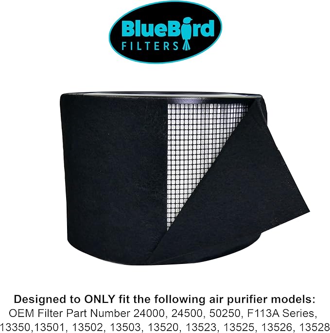 Replacement Carbon Prefilter, Fits Honeywell 50250-S, Charcoal, 2-Pack