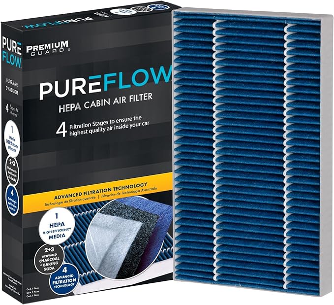 PureFlow HEPA Cabin Air Filter PC99302HX | Fits 2014-2024 Maserati Quattroporte, 2014-2022 Ghibli, 2017-2023 Levante