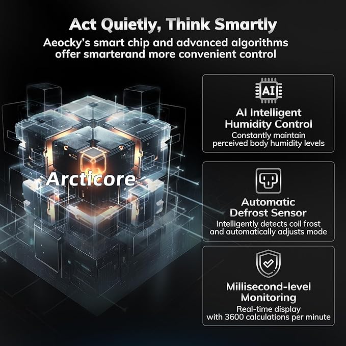 4500 Sq.Ft Energy Star 2025 Dehumidifier,AEOCKY Max 74 Pint/D(Standard 52Pint/D) Smart Compressor Dehumidifier with Drain Hose, Intelligent Humidistat,for Basement,Bedroom,Home,Bathroom