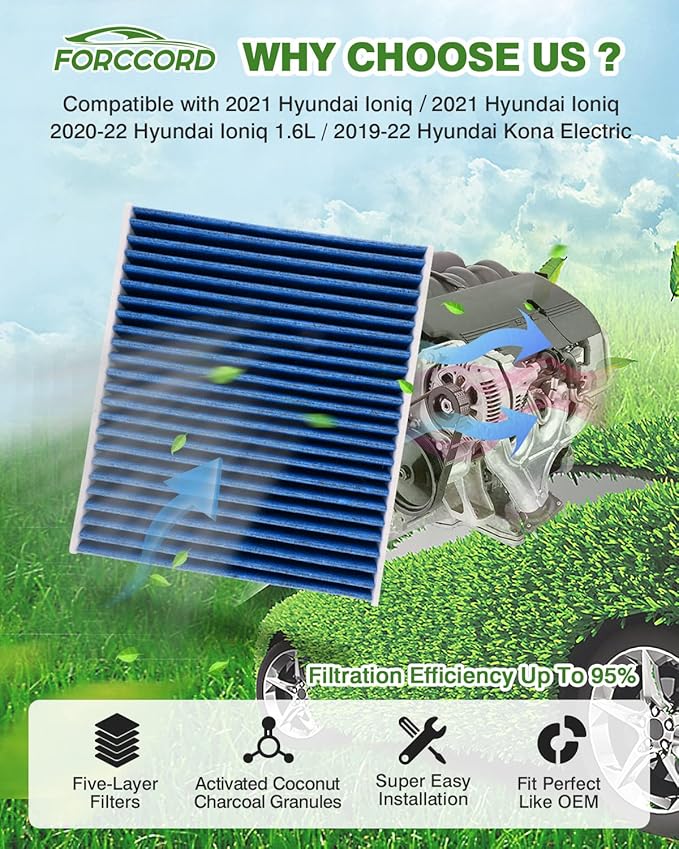 Cabin Air Filter and Engine Air Filter Fit for 11-16 Chrysler Town & Country, 11-20 Dodge Grand Caravan, 12-15 Ram C/V, 11-14 Volkswagen Routan Replacement CF10743 CA11050 Accessories