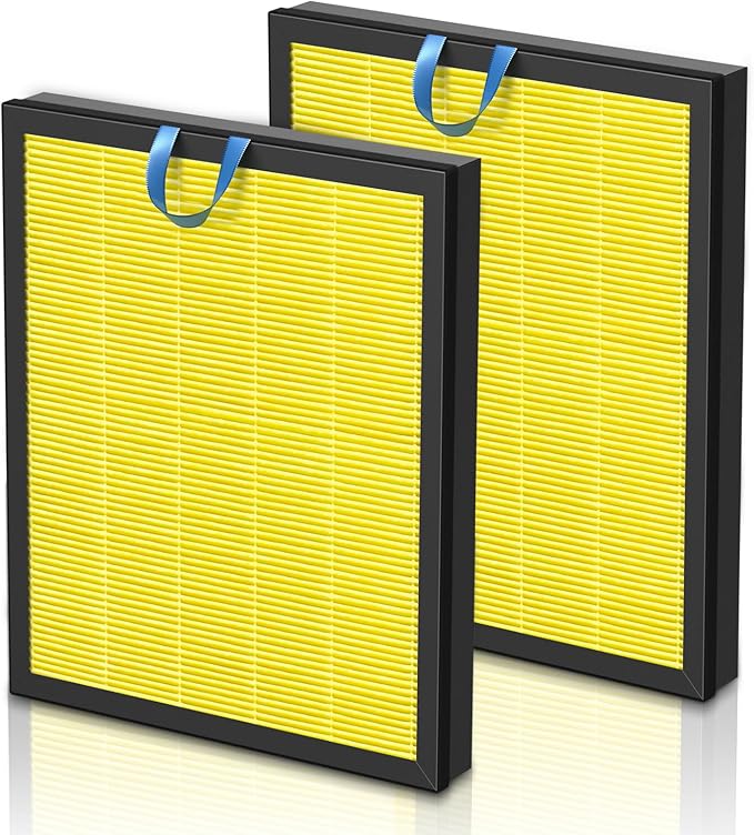 Vital 200S Pet Care Replacement Filter for LEVOIT Vital 200S and Vital 200S-P Air Purifier, HEPA and Activated Carbon Filter, Vital 200S-RF-PA, 2 Pack, Yellow