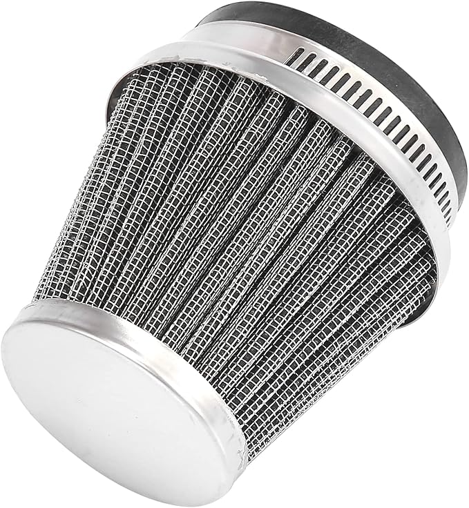 Motoforti 4pcs Universal 52mm Air Filter Cleaner Round Tapered Replacement for Motorcycle Black