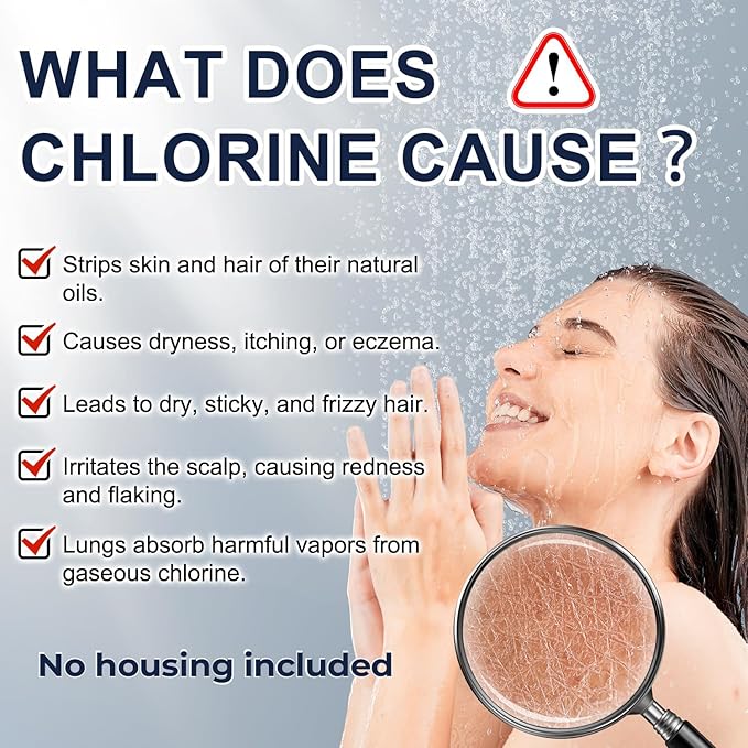 20-Stage Shower Head Filter Replacement Cartridge (No Housing) – Universal Shower Water Filter for Hard Water, Reduces Chlorine & Impurities for Softer Skin & Healthier Hair (Four Pack)