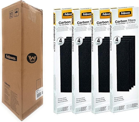 worldwidetrades genuine replacement for Fellowes AeraMax 100, AeraMax 90, AeraMax DX5 Air Purifier Authentic Carbon Replacement Filters - pack of 16 (9324001)