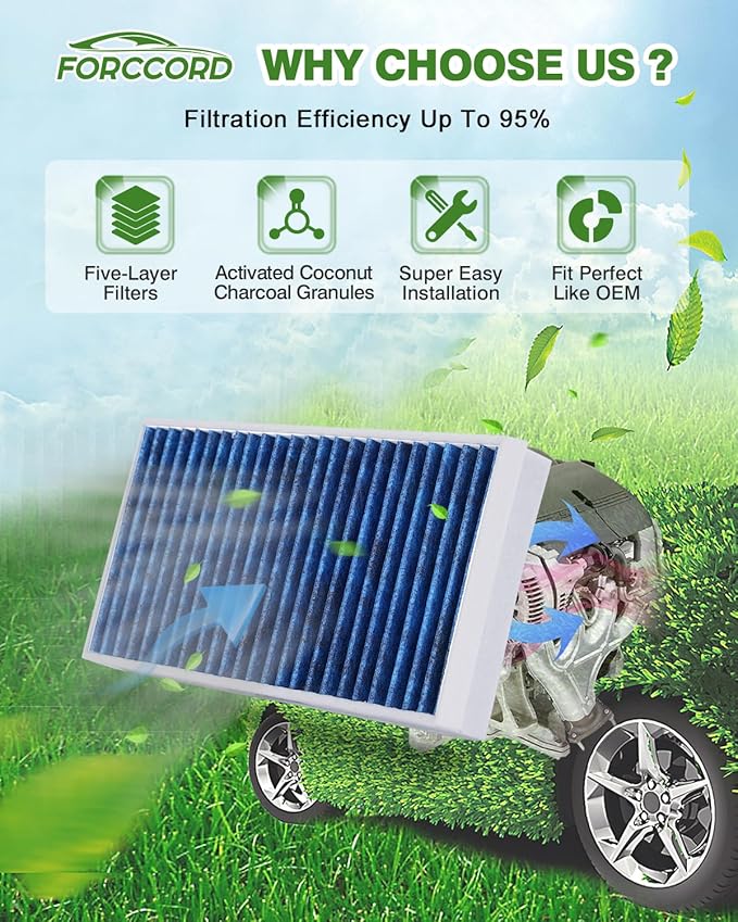 2*Cabin Air Filter and 1*Engine Air Filter Fit for Nissan Frontier NV1500 NV2500 NV3500 Pathfinder Xterra & Suzuki Equator Activated Carbon Cabin Filter Replacement CF10553 CA7440