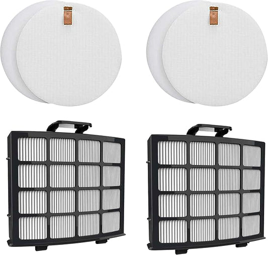 Fette Filter - AZ2002 Complete Filter Kit Compatible with Shark Vertex DuoClean PowerFin Upright Vacuum AZ2000 AZ2002 AZ2000W Compare to Part # XHFAZ2000 & XFFKAZ2000 (2 Hepa & 2 Foam Sets)