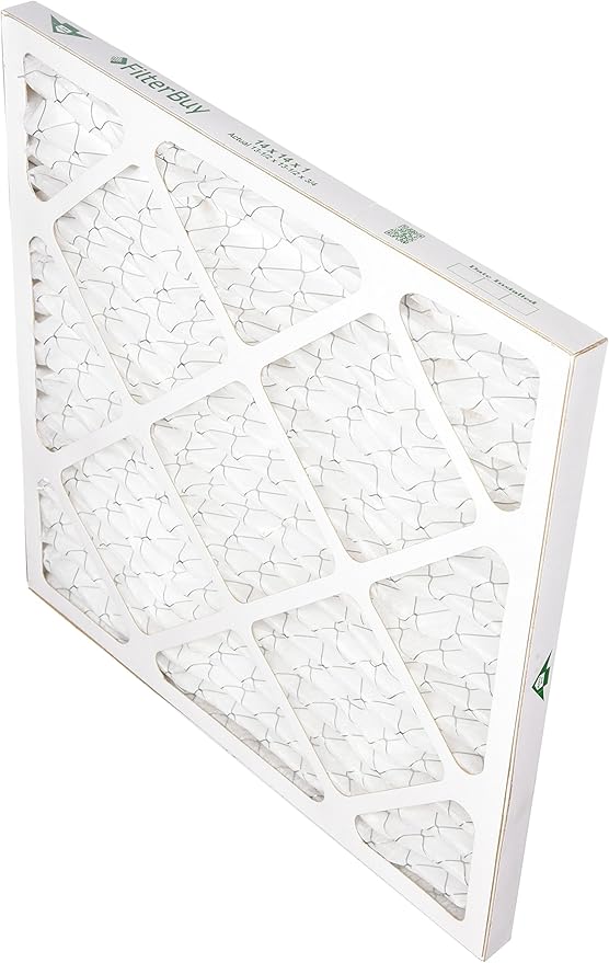 Filterbuy 14x14x1 Air Filter MERV 8 (MPR 700) Dust Defense Replacement (2-Pack), Electrostatic Pleated HVAC AC Furnace Filters, Made in USA (Actual Size: 13.75 x 13.75 x 0.75)