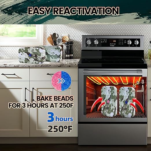 8Pcs 40g Rechargeable Gun Safe Dehumidifier, Blue to Pink Color Indicating Silica Gel Desiccant Canister - Camouflage, Desiccant Moisture Absorbs for Storage