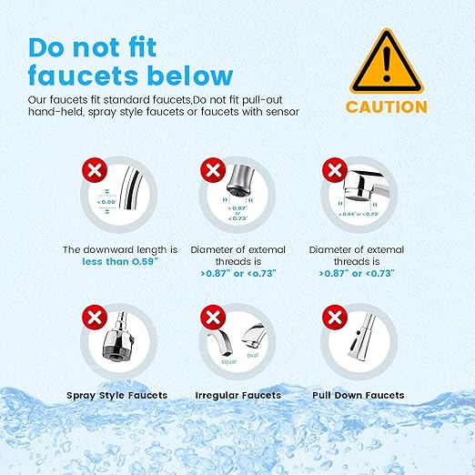 Countertop Water Filtration System - Faucet Water Filter for Sink - Water Purifier for Kitchen - Reduces Chlorine, Heavy Metals, Bad Odors - F8 - Includes 1 Filter