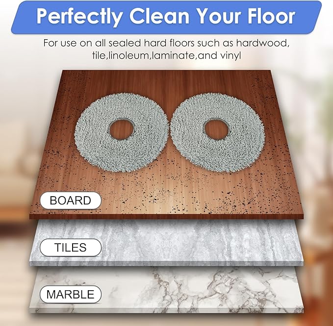 (4 Pack) L40 Ultra Replacement Mop Pads for Dreame X50 Ultra/ X40 Ultra/ X30 Ultra/ L10s Ultra/ L10s Pro Gen 2/ L10s Pro Ultra/ L10s Plus/ Mova P10 Pro Ultra Robot Vacuum, Replacement Mop Cloths