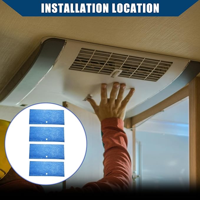 6"x14" Rv AC Air Filter for Coleman Air Conditioner AC 101G / RV Air Conditioner Filters/Durable / 4 Pcs Blue