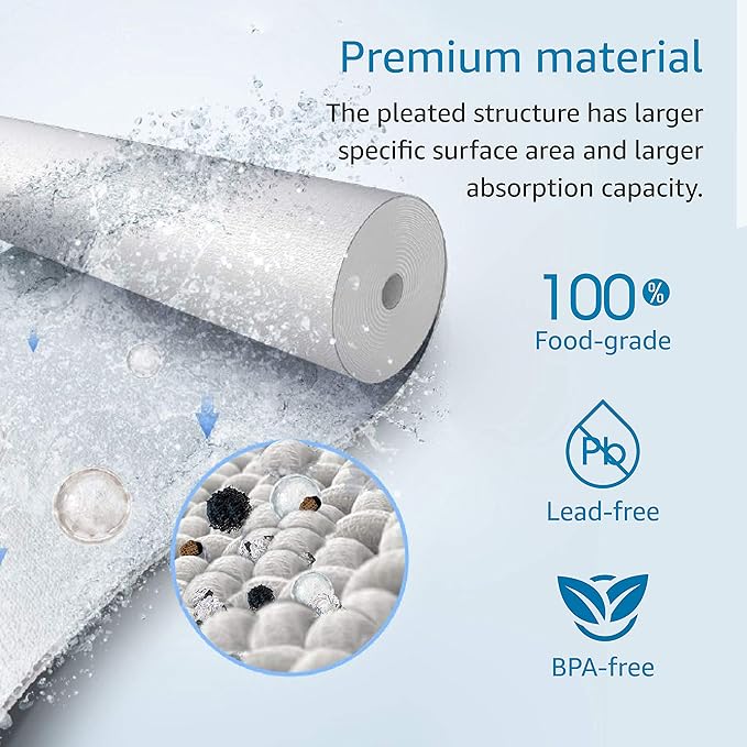 AQUA CREST AP810 Whole House Water Filter Replacement for 3M® Aqua-Pure AP810, AP801, AP811, Whirlpool® WHKF-GD25BB, WHKF-DWHBB, 5 Micron, 10" x 4.5", Well & Tap Water Filter, Pack of 1