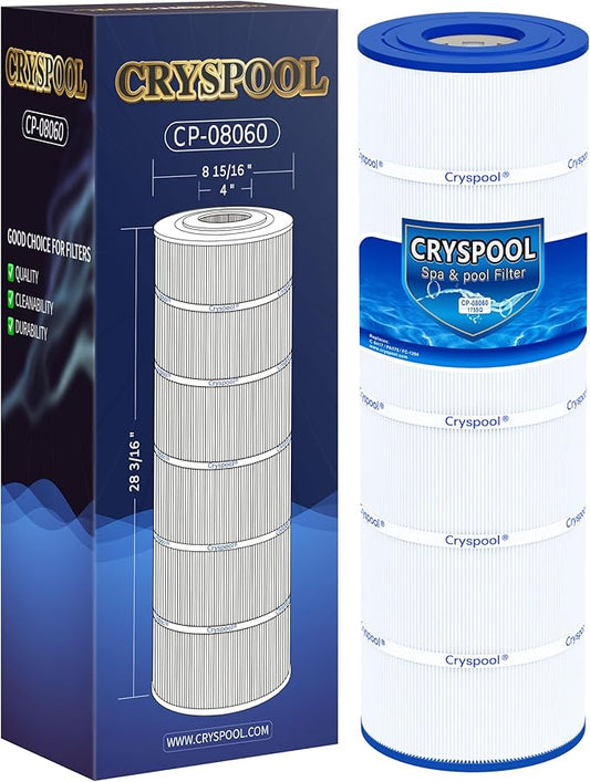 Cryspool® 08060 Filter Compatible with CX1750RE, C1750, C1750E, C1900RE, PA175, C-8417, FC-1294, 817-0175P, 175 Sq. Ft Pool Filter Cartridge, 1 Pack