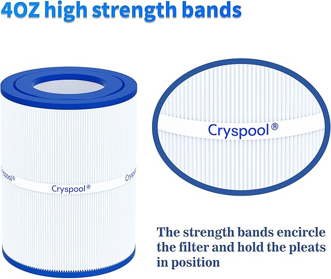 Cryspool® PDM28 Filter Compatible with Spa Filter Aqua Crest PDM28 461273, Dream Maker, 28 Sq. Ft Spa Filter Cartridge, 2 Pack