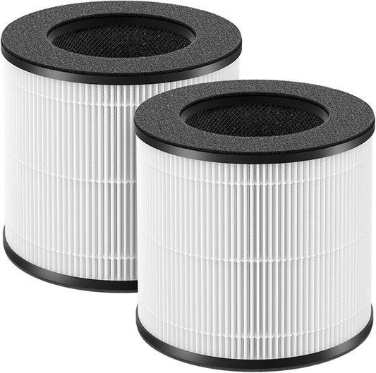 Cayman 608 320 Replacement Filter Compatible with Okaysou Cayman 608, Cayman 320 Air Cleaner Purifier, 3-in-1 Filter of Activated Carbon and Fine Pre-Filter, 2 Packs