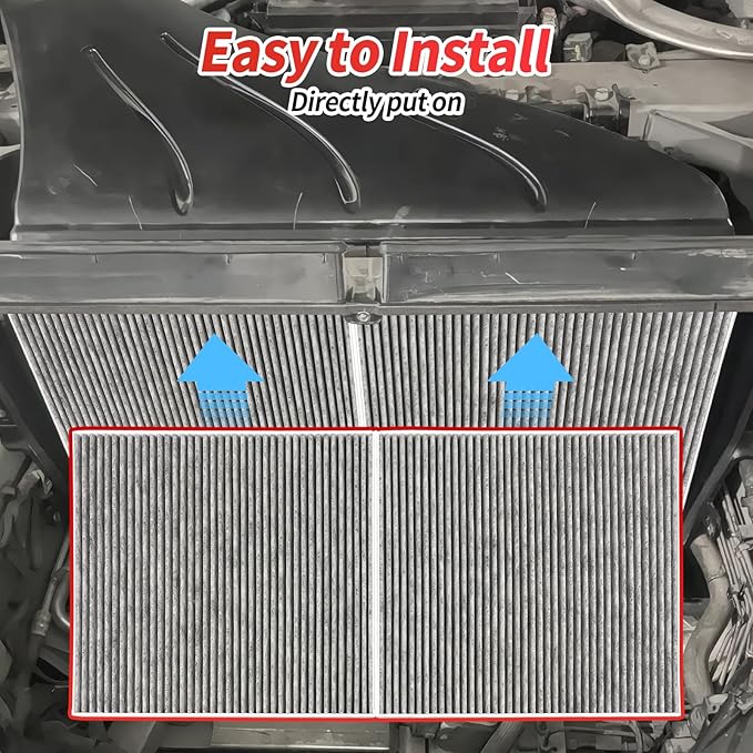 Air Filter Compatible with Tesla Model S 2016 2017 2018 2019 2020 Cabin Air Filter HEPA Air Intake Filter Replacement with Activated Carbon
