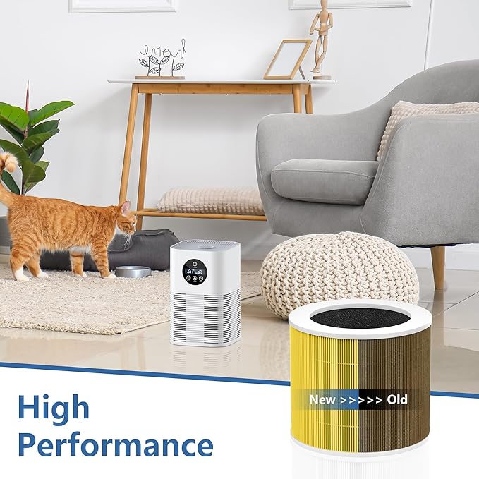 2 Pack A1 Replacement Filter Compatible with VEWIOR Air Purifier HQSC-50 HQKJ-80, H13 True HEPA Air Cleaner Filter Replacement(Pet Care)