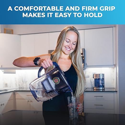 Life Ionizer Pitcher of Life 3.8L Alkaline Water Pitcher with 2L Filtering Capacity, 6 Stage Superior Filter Cartridge, BPA-Free, Eco-Friendly