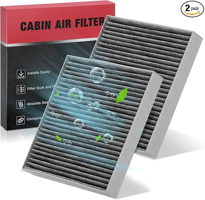 BDFHYK Cabin Air Filter with Activated Carbon Compatible with Mitsubishi Eclipse Cross, RVR, Outlander, Outlander Sport, Outlander PHEV, Lancer, Compatible with Nissan Sentra, Maxima, Altima, X-Trail