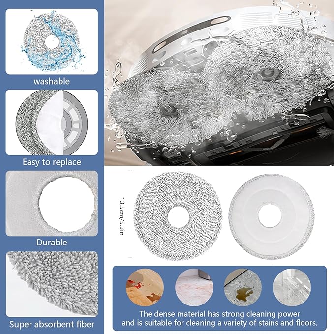 Yivy 29 PCS Replacement Parts for Dreame X40 Ultra/ L40 Ultra /X40 Master/Mova P50 Pro Ultra/Mova P10 Pro Ultra Vacuum Cleaner,Accessories: 2 Main Brushes, 4 Carbon HEPA Filters,6 Carbon Dust Bags