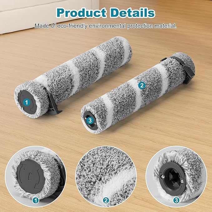 3930F 3933 3930 Brush Roll Filter Replacement Kit for Bissell CrossWave OmniForce Edge Cordless Multi-Surface Hard Floor Cleaner Wet Dry Vacuum, 2 HEPA Filters, 2 ZeroGap Brush Roll, 1640897, 1640066