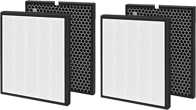 Nispira LV-PUR131 Filter Replacement for Levoit Air Purifier LV-PUR131 3-in-1 HEPA Carbon 2 Sets