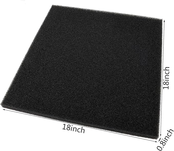 Aquarium Filter Bio Sponge Pad, Foam Sponges Filter Media, Cut fit it Filter Accessories for Fish Tanks and Ponds (18"x18"x0.8" (35PPI) 1 Pack)