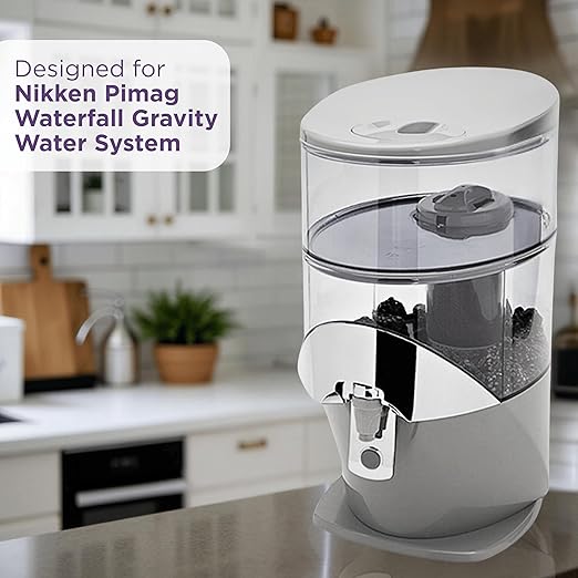 Gravity Water Filter Cartridge Replacement 13845 & Mineral Stones 13562 (Formerly 13846) for Nikken Water Filter Replacement PiMag, Mineral Rocks Filter Replacement for Waterfall Alkaline Dispenser