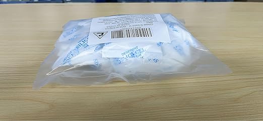O2frepak 50 Gram(10Packs) Food Grade Moisture Absorbers Silica Gel Packs Desiccant for Storage,Food Safe Dessicant Silica Gel Packets for Moisture Storage Control