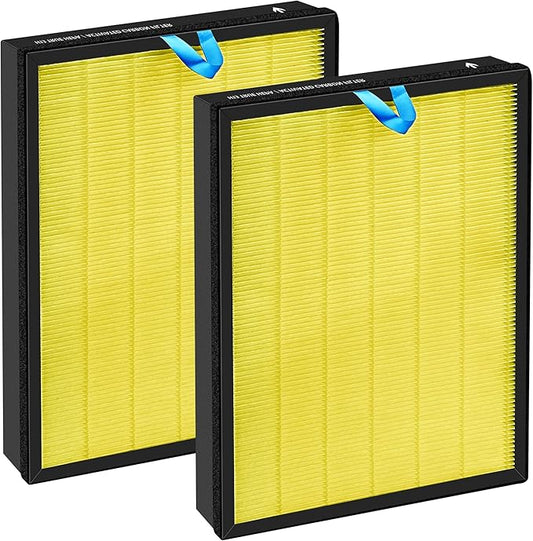 Vital 200S Pet Allergy Replacement Filter for LEVOIT 200S and Vital 200S-P Air Purifier, 3-in-1 True HEPA, High Efficiency Activated Carbon Filter,Replaces Vital 200S-RF-PA, 2 Packs, Yellow