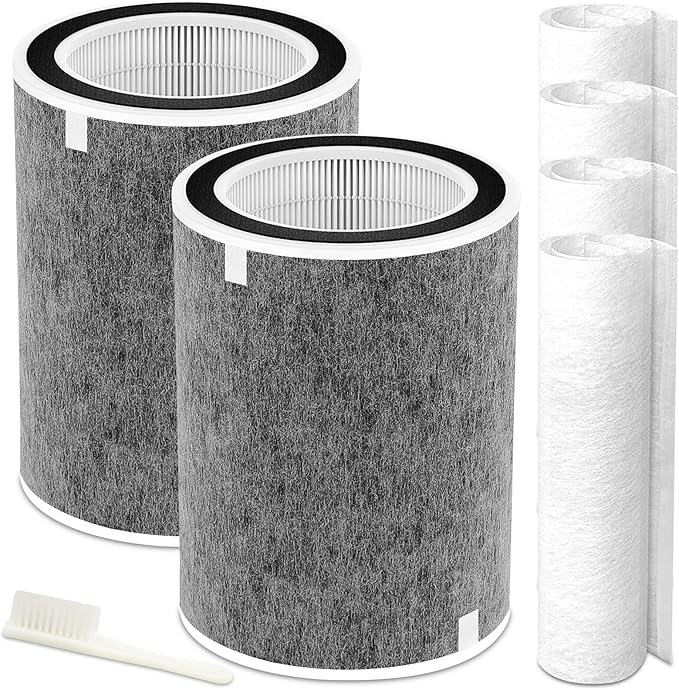 2Pack HP201 HP202 Replacement Filter Compatible with Shark HP200 Series, HP201 HP202 HP232 HP302 and HC502, Part # HE2FKBAS, HE2FKBASMB