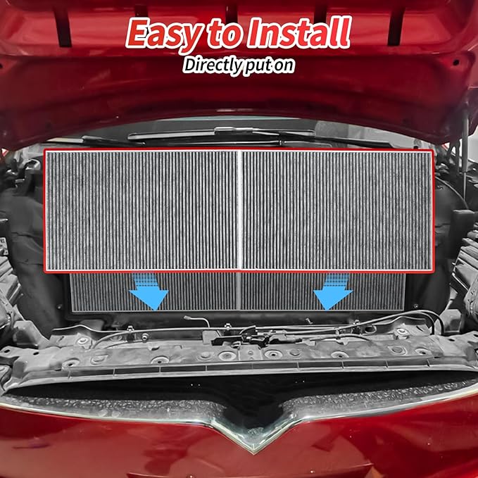 Air Filter Compatible with Tesla Model X 2015 2016 2017 2018 2019 2020 Cabin Air Filter HEPA Air Intake Filter Replacement with Activated Carbon