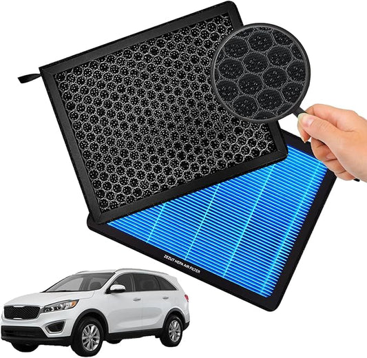 Cabin Air Filter CF12161 Compatible with Kia Sorento 2016 2017 2018 2019 2020, Honeycomb Structured with Activated Carbon Beads, Durable and sturdy