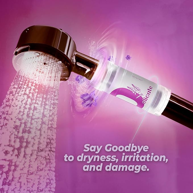 Universal Vita C Shower Filter: Unveil Radiant Skin & Hair with K-Beauty Secrets (Delicate-Lavender)