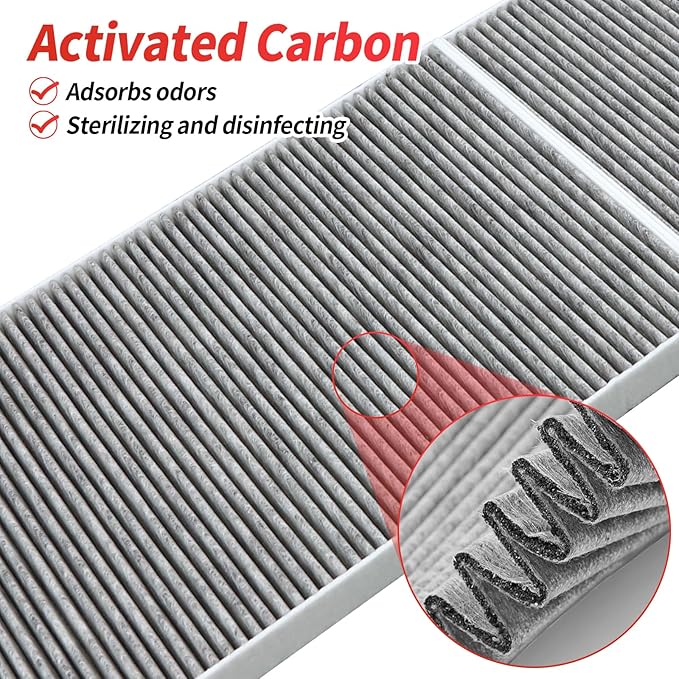 Air Filter Compatible with Tesla Model X 2015 2016 2017 2018 2019 2020 Cabin Air Filter HEPA Air Intake Filter Replacement with Activated Carbon