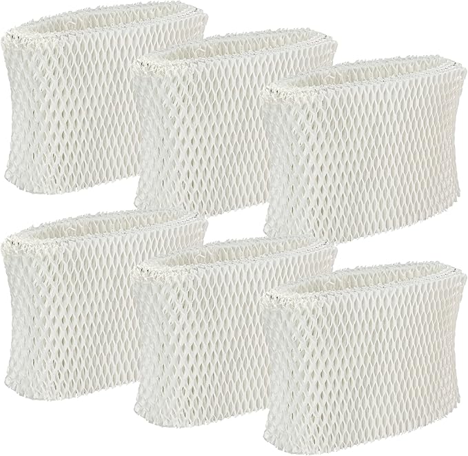 Funmit WF2 Humidifier Filter Replacement for Vicks Kaz Humidifier Starry Night Cool Mist V3500N V3700 V3100 V3900 Sunbeam 1118 1119 Honeywell HCM-300T HCM-350 WA-8D Enviracaire ECM-500 6 Pack