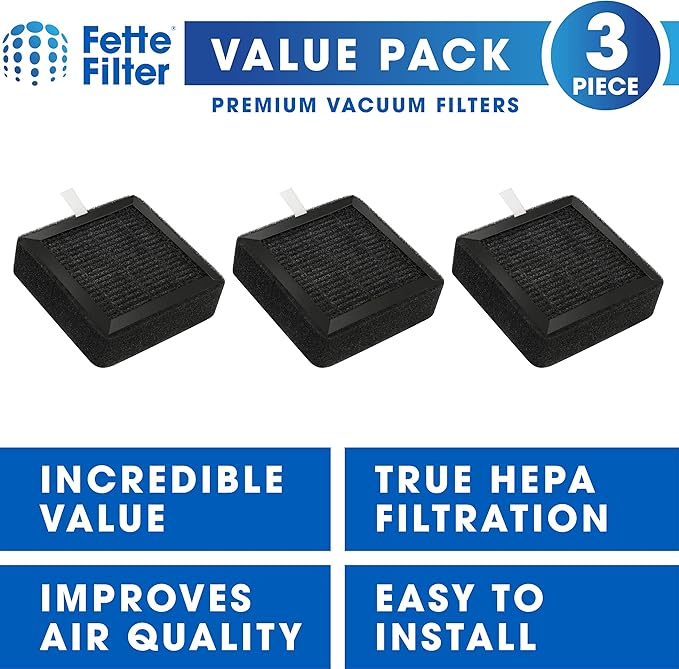 Fette Filter - Air Purifier True HEPA Replacement Filter Compatible with OSIMO A2 Air Purifier with High-Efficiency Activated Carbon Filter - Pack of 3