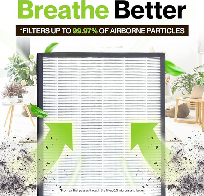 Durabasics Air Purifier Replacement Filter for Levoit Filter Replacement LV-PUR131, LV-PUR131S and LV-PUR131-RF | 2 HEPA & 2 Activated Carbon Pre-Filters