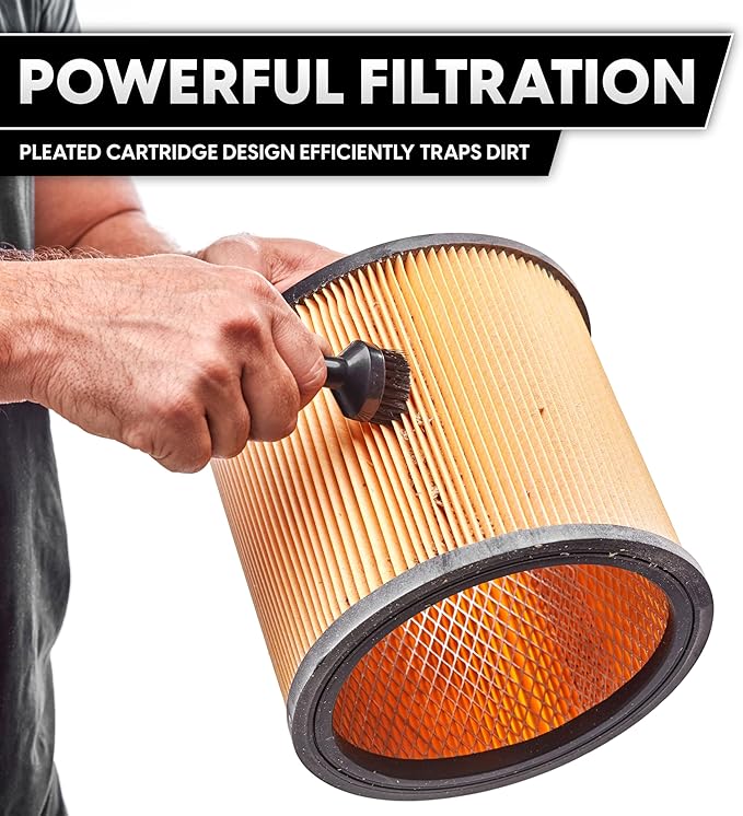 Vacmaster Standard Cartridge Filter and Retainer for Dry Pick-Up – VCFS