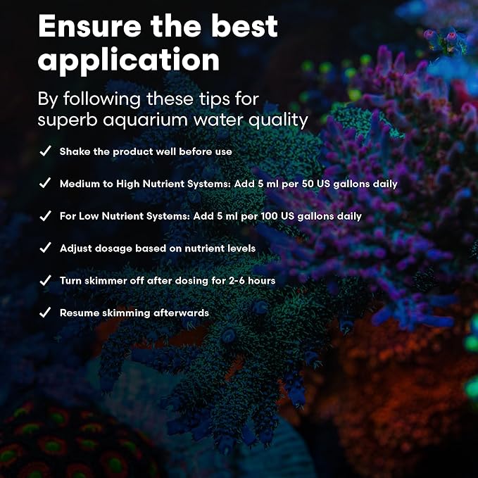 Brightwell Aquatics Reef BioFuel - Organic Carbon Supplement for Marine and Reef Aquariums, Aiding Bacterioplankton Growth That Promotes Rapid Phosphate and Nitrate Reduction, 4 L