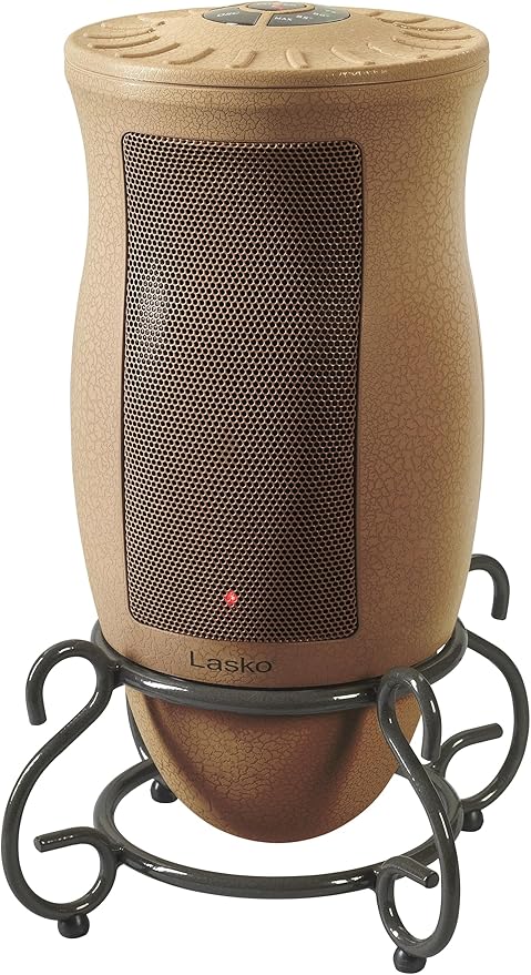 Lasko Oscillating Designer Ceramic Tower Space Heater for Home with Adjustable Thermostat, Timer and Remote Control, 16 Inches, 1500W, 6435