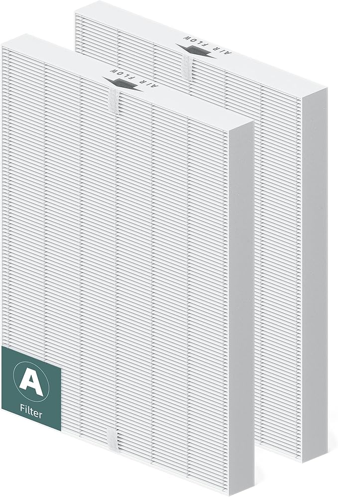 2 Pack 115115 HEPA Replacement Filter A for Winix PlasmaWave Air Purifier C535 5300 5300-2 5500 5500-2 6300 6300-2 P300 AM90 9000 5000 5000B C909 9800, H13 True HEPA Size 21 Filter