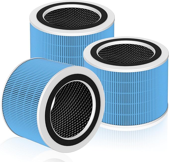 Core 200S Smoke Remover Replacement Filter compatible with LEVOIT Core 200S and Core 200S-P Smart WiFi Air Purifier, 3-in-1 H13 True HEPA Activated Carbon Filter, Core 200S-RF-SR, Blue, 3 Pack