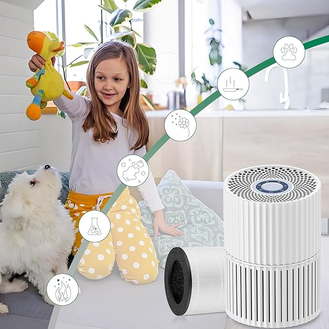 Replacement True he-pa Filters Compatible with Ganiza Air Purifier A10,H13 3-IN-1 4-Stage Filtration High-efficiency Activated carbon,2-Pack H13 4-Stage Filtration Activated Carbon 3-in-1