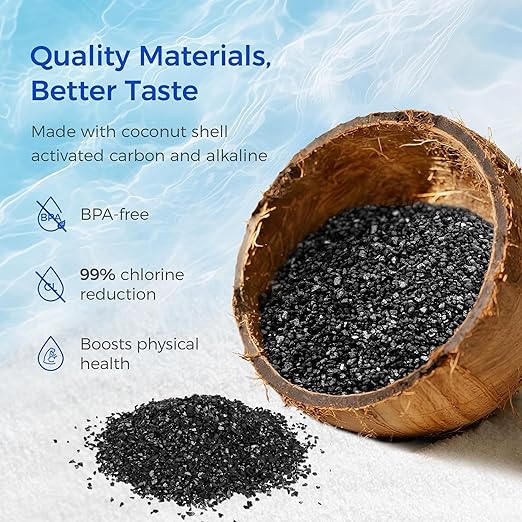 8-Stage Alkaline Gravity Water Filtration System 3.0 Gallon – 304 Stainless Steel Countertop System with 4 Filters and Stand, Increases pH, Reduces 99.9% Chlorine & Heavy Metals